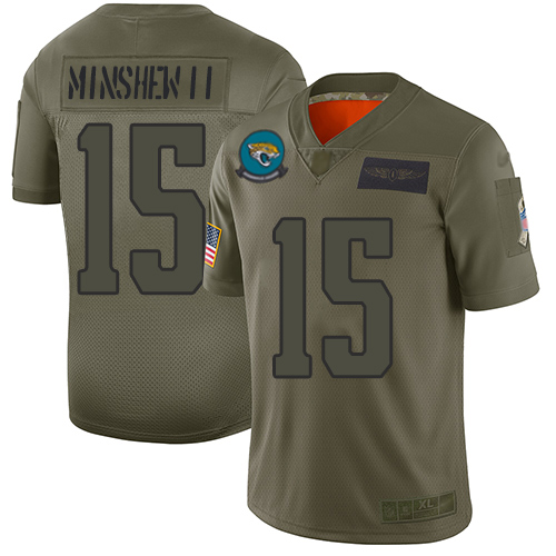 Jacksonville Jaguars #15 Gardner Minshew II Camo Youth Stitched NFL Limited 2019 Salute to Service Jersey